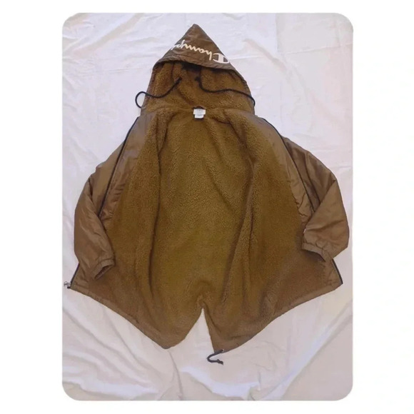 Champion Sherpa Lined Stadium Hooded Gold Jacket Size XS - Picture 6 of 13